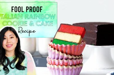 BEST ITALIAN RAINBOW COOKIE CAKE: easy seven layer cookie recipe
