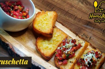 Bruschetta Recipe | Classic Easy Bruschetta Recipe | How To Make Italian Bruschetta | Garlic Bread