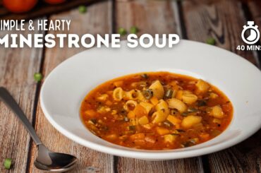 Minestrone Soup | Italian Vegetable Pasta Soup | Soup Recipe | Vegetarian Soup Recipe | Cookd