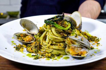 perfect SPAGHETTI with CLAMS and WILD RAMPS