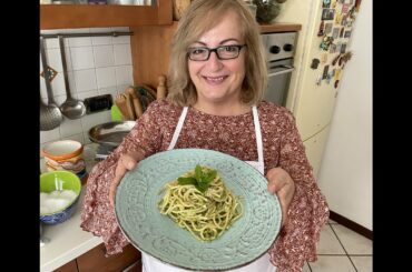 Spaghetti with ZUCCHINI PESTO - VEG Italian Recipe