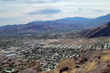 Sweeping view of Downtown Palm Springs California from the Museum Trailhead