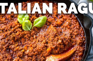 Italian Ragu Recipe - Rustic Pork & Beef Pasta Sauce [10 Mins Prep!]