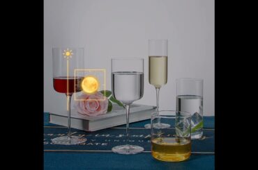 Lead Free Premium Clear Glassware Hand Blown Italian Style Stemware Crystal Bordeaux Wine Glasses