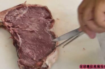 Beef steak in Italy. Street food