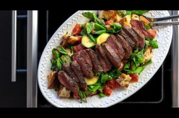 Steak Panzanella | Italian Bread and Tomato Salad with Steak Recipe