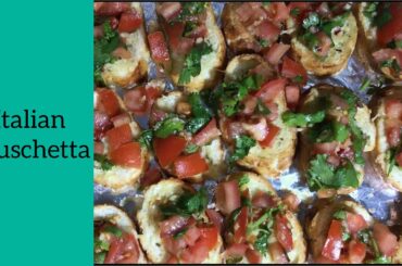 Italian style Bruschetta with tomato salsa