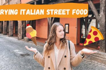 Trying ITALIAN STREET FOOD in Bologna // mortadella, pasta, gelato...