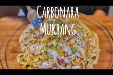 Italian Creamy Carbonara | Cooking Mukbang | ASMR