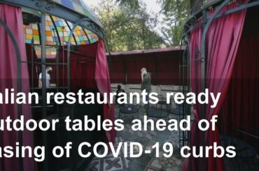 Italian restaurants ready outdoor tables ahead of easing of COVID-19 curbs