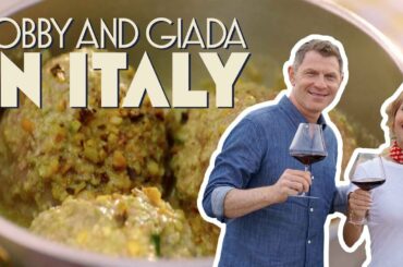 Giada De Laurentiis Eats Pistachio Mortadella Meatballs | Bobby and Giada in Italy | Food Network