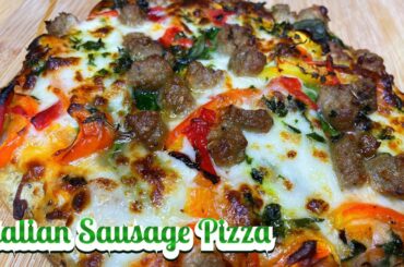 Italian Sausage Pizza Recipe | Easy Air Fryer Pizza Recipe |
