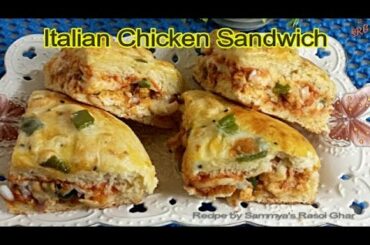 Italian Chicken Sandwich Recipe-Homemade Sandwich Bread (Pizza Hut Style) by Sammya Rasoi Ghar