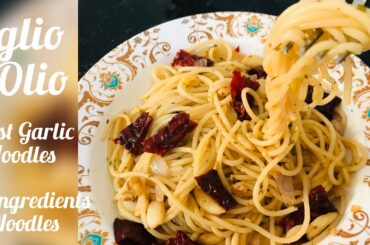 Aglio Olio|Best Garlic Noodles|6 Ingredients Noodles|Easy and Quick Spaghetti Recipe|Italian Recipe