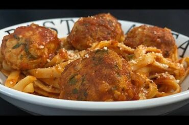 Traditional Chicken Meatball With Spaghetti | Italian Chicken Meatball Recipe | In Tamil + Eng. Sub.
