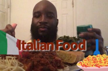 Sunday Dinner Mukbang Italian food Homemade spaghetti’s