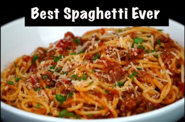 How To Make Spaghetti w/ Homemade Meat Sauce | Best Spaghetti Recipe Ever #MrMakeItHappen #Spaghetti