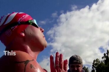 Italian sets world record with Lake Titicaca swim