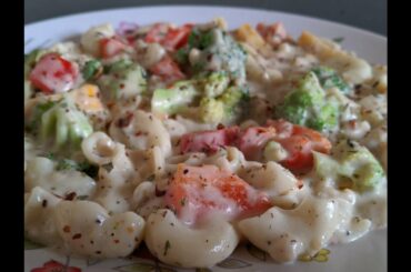 White Cream Pasta || Italian recipe || Healthy food during Lock-down || Pure veg