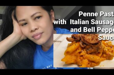 Penne pasta with Italian Sausages and Bell Pepper Sauce