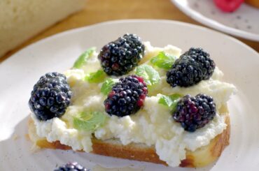 Cook Like An Italian - Silvia Colloca Makes a Soft Ricotta Loaf with Perfection Blackberries
