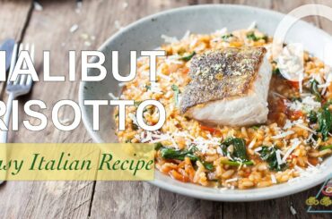 Easy Italian Recipe: Halibut Risotto (ASMR COOKING)