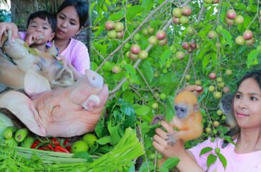 Boiling Pig's Head With Fish Paste Sauce Recipe  Eating Pork Head With My Son