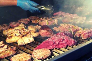 Italy Street Food. Meat BBQ, Asado, Pulled Pork, Paella, Sweets and more Food