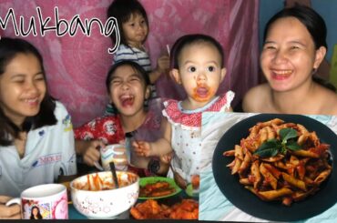 MUKBANG WITH  A HYPER BABY | ITALIAN FOOD PASTA