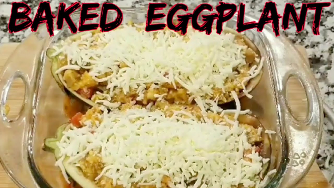 Eggplant Recipe | Berenjena rellena de pollo | Baked eggplant | let's cook eggplant Eggplant Recipe | Berenjena rellena de pollo | Baked eggplant | let's cook eggplant
