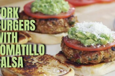 Andrew Zimmern Cooks: Pork Burgers with Tomatillo Salsa