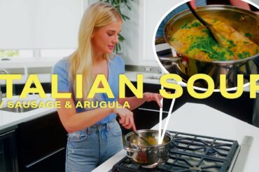 UNFANCY COOKING - Making Italian Soup with Sausage & Arugula
