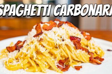 Pasta Carbonara The American Way (With Bacon)
