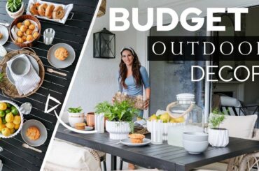 Outdoor DINING SPACE DECORATING on a BUDGET! Huge WALMART haul!