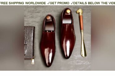 [Deal] $73.82 Italian Mens Penny Loafers Black Wine Red Khaki Genuine Leather Wedding Party Casual