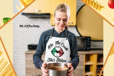 Kiss The Cook She's Italian Apron