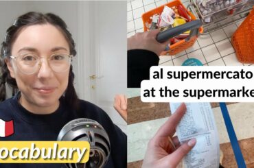 Italian Vocabulary and Pronunciation at the Supermarket (ITA audio, subs)