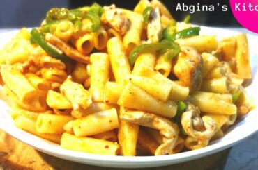 Italian Macaroni Special Recipe With Abginas-Yummy Chicken Macaroni Recipe-Creamy Macaroni Abginas