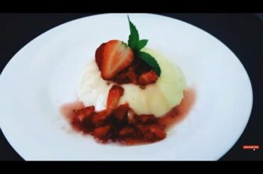 how to make penna cotta recipe in tamil/Italian dessert recipe/penna cotta with strawberry toppings