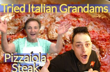 WE TRIED ITALIAN GRANDMAS FAMOUS RECIPE | Pizzaiolla With Steak | ITALIAN GRANDMA  Buon-A-Petitti