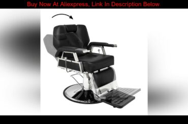 Best Barber Chair Beauty Salon Equipment PVC Leather Case Stainless Steel Base with Iron Footrest D