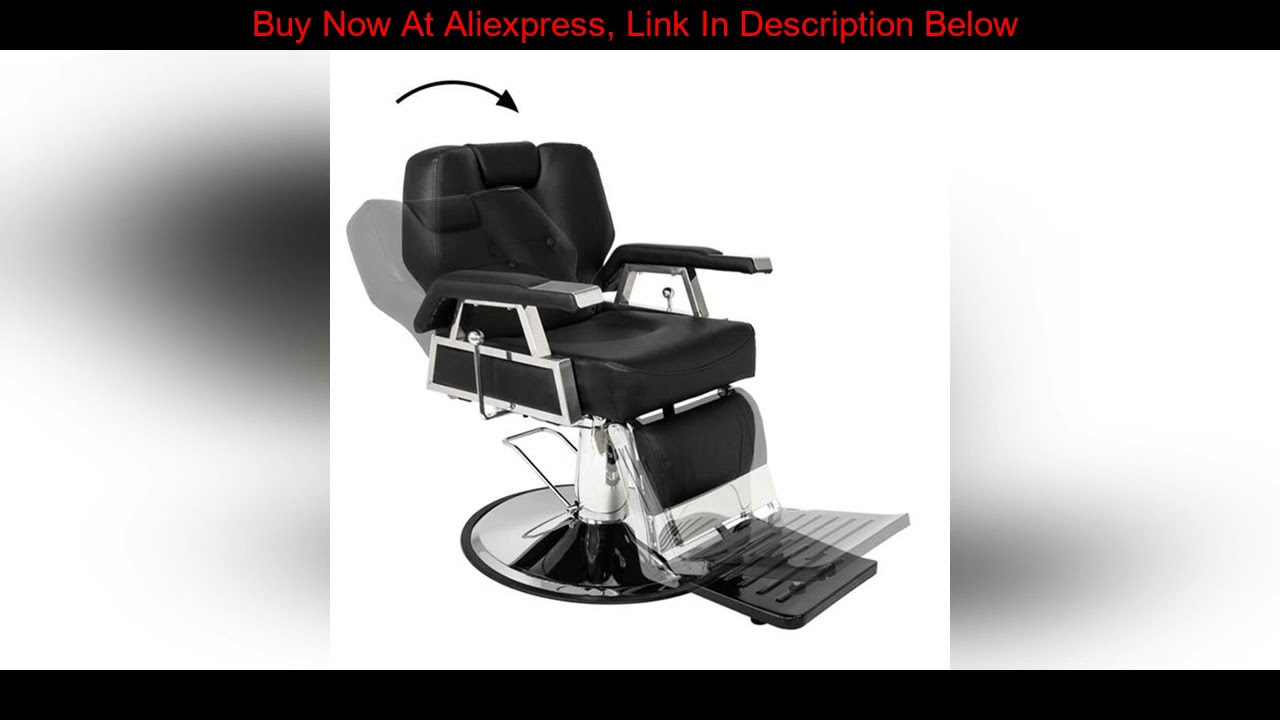Best Barber Chair Beauty Salon Equipment PVC Leather Case Stainless Steel Base with Iron Footrest D Best Barber Chair Beauty Salon Equipment PVC Leather Case Stainless Steel Base with Iron Footrest D