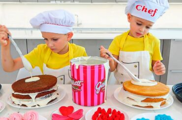 Vlad and Niki Cooking and playing with Mom - Funny stories for children
