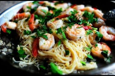 PASTA with WHITE WINE and SHRIMPS recipe / ITALIAN recipes / Easy recipes