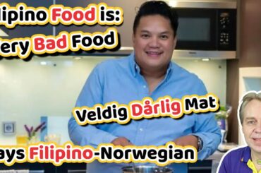 Filipino Food is Very Bad says Filipino Norwegian Food Judge Johnathan Romano on National TV