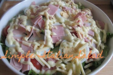 HOW TO MAKE A SIMPLE AND HEALTHY ITALIAN SALAD #healthyrecipe #homemade