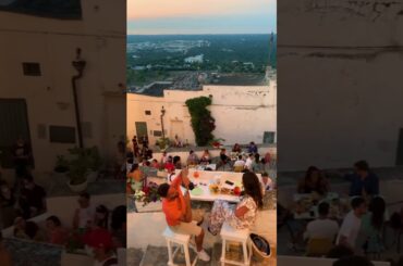 #Italy #Ostuni #Puglia sunset street dining in Puglia.