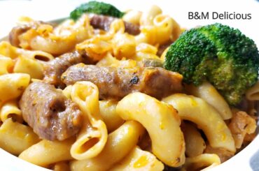 How To Make Italian Cheesy & Sausage Macaroni |  Recette de Macaroni Italien au Fromage et Saucisse
