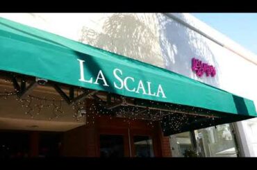 La Scala Restaurant Beverly Hills California USA Outdoor Dining Spring Sun Flowers May 8, 2021 LA