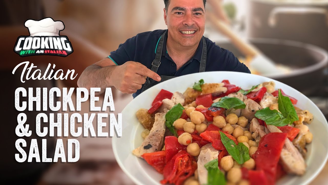 EASY Chickpea Salad recipe with added chicken. Cooking with an italian :) EASY Chickpea Salad recipe with added chicken. Cooking with an italian :)